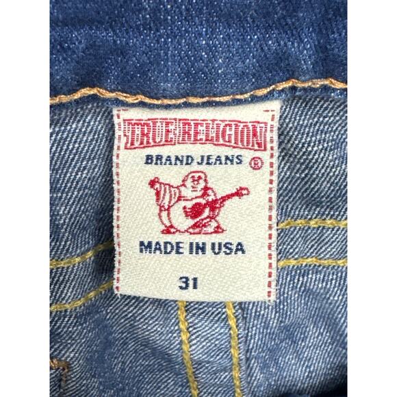 True Religion Women's Low Rise Bootcut Blue Denim Jeans - Size 31 (33x31) - Picture 5 of 7